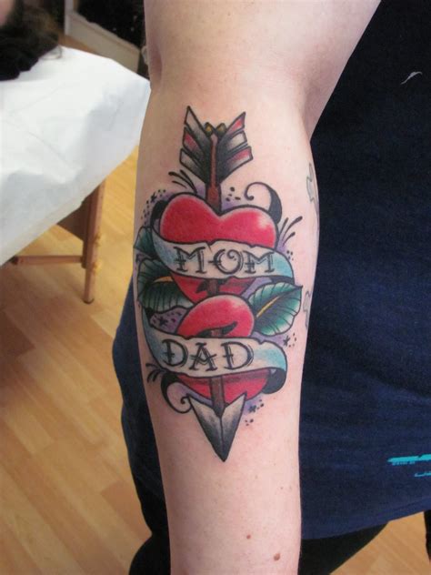 tattoo for mother and father|traditional mom and dad tattoo.